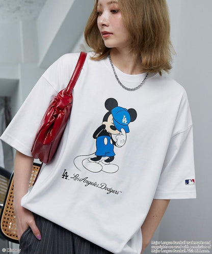 MLB MICKEY MOUSE 功能性面料印花T恤