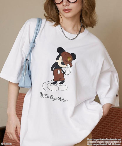 MLB MICKEY MOUSE 功能性面料印花T恤