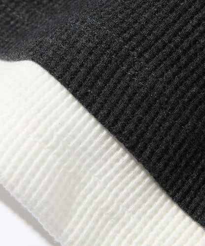 華夫格假兩件亨利領T恤