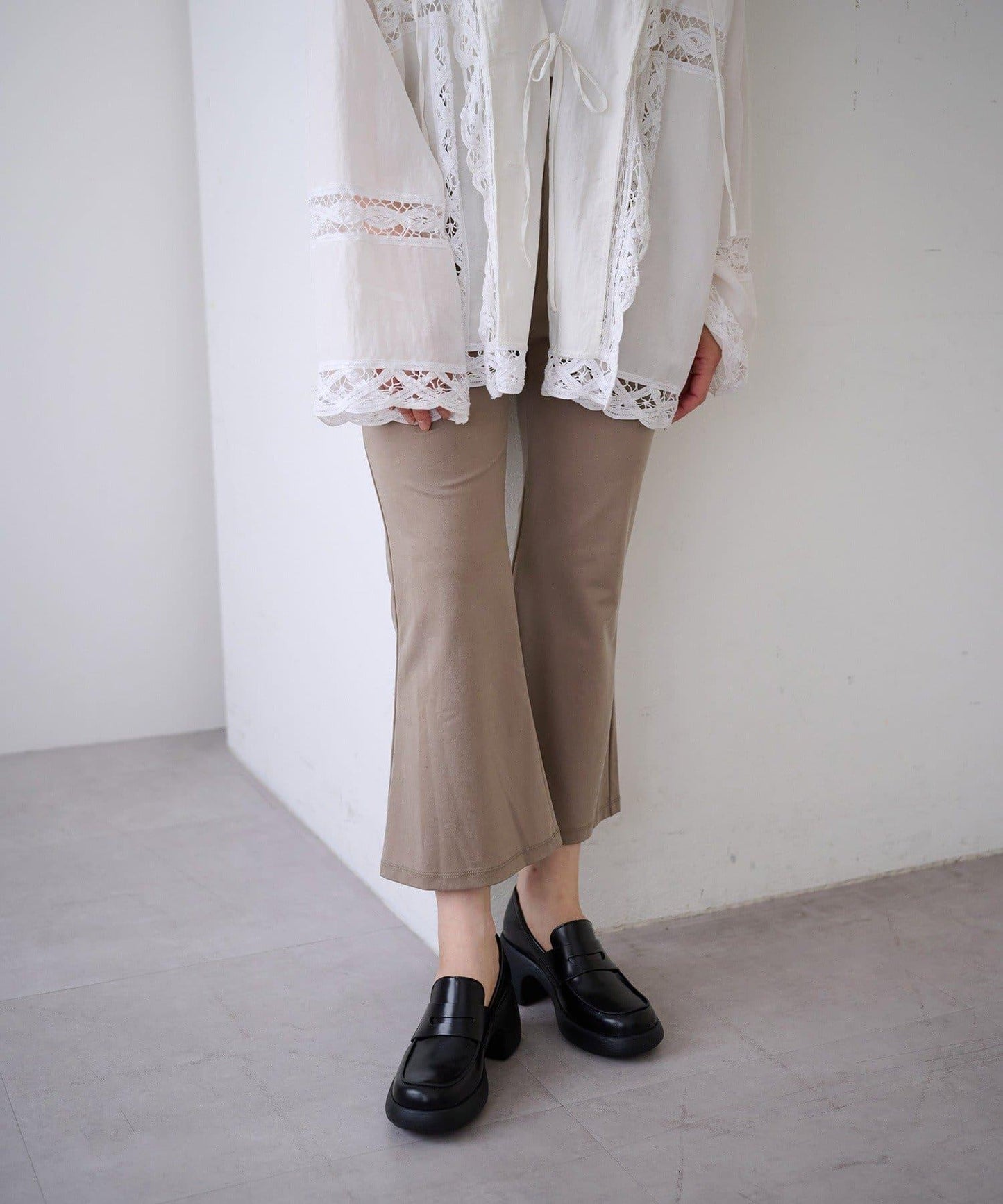Cupro jersey cropped pants 褲子