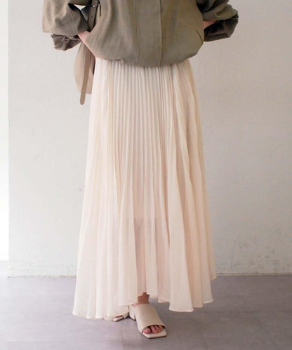Loungedress 輕透褶皺半身裙