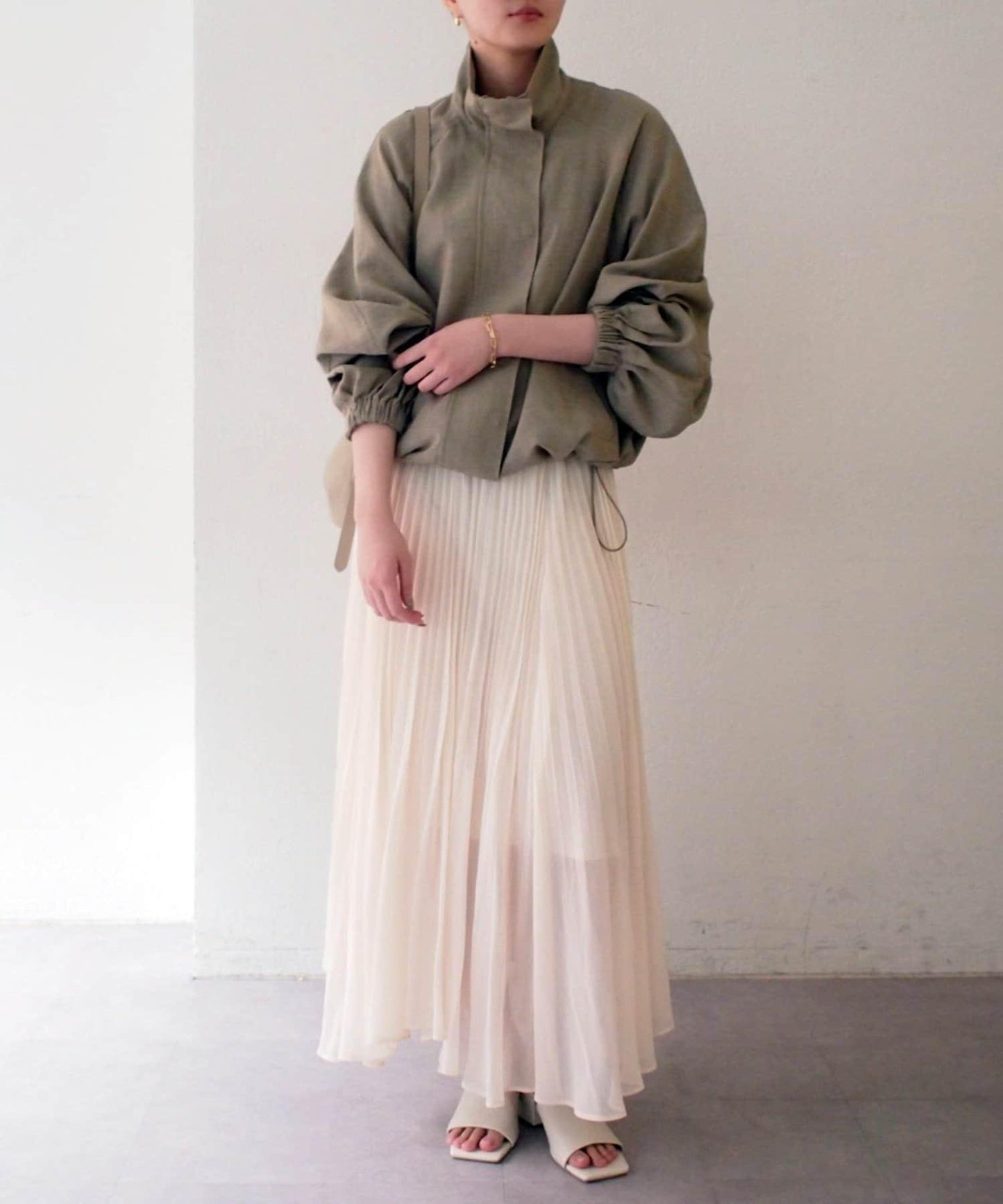 Loungedress 輕透褶皺半身裙