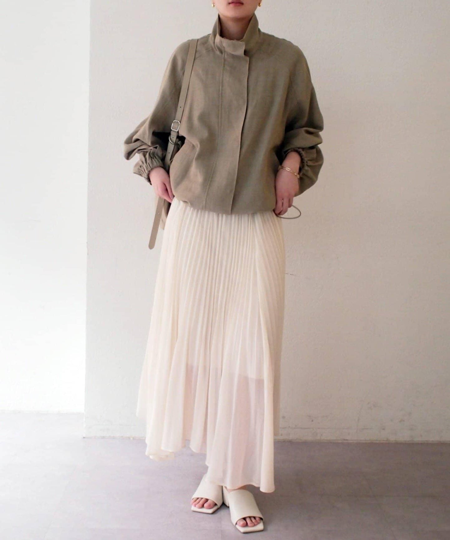 Loungedress 輕透褶皺半身裙