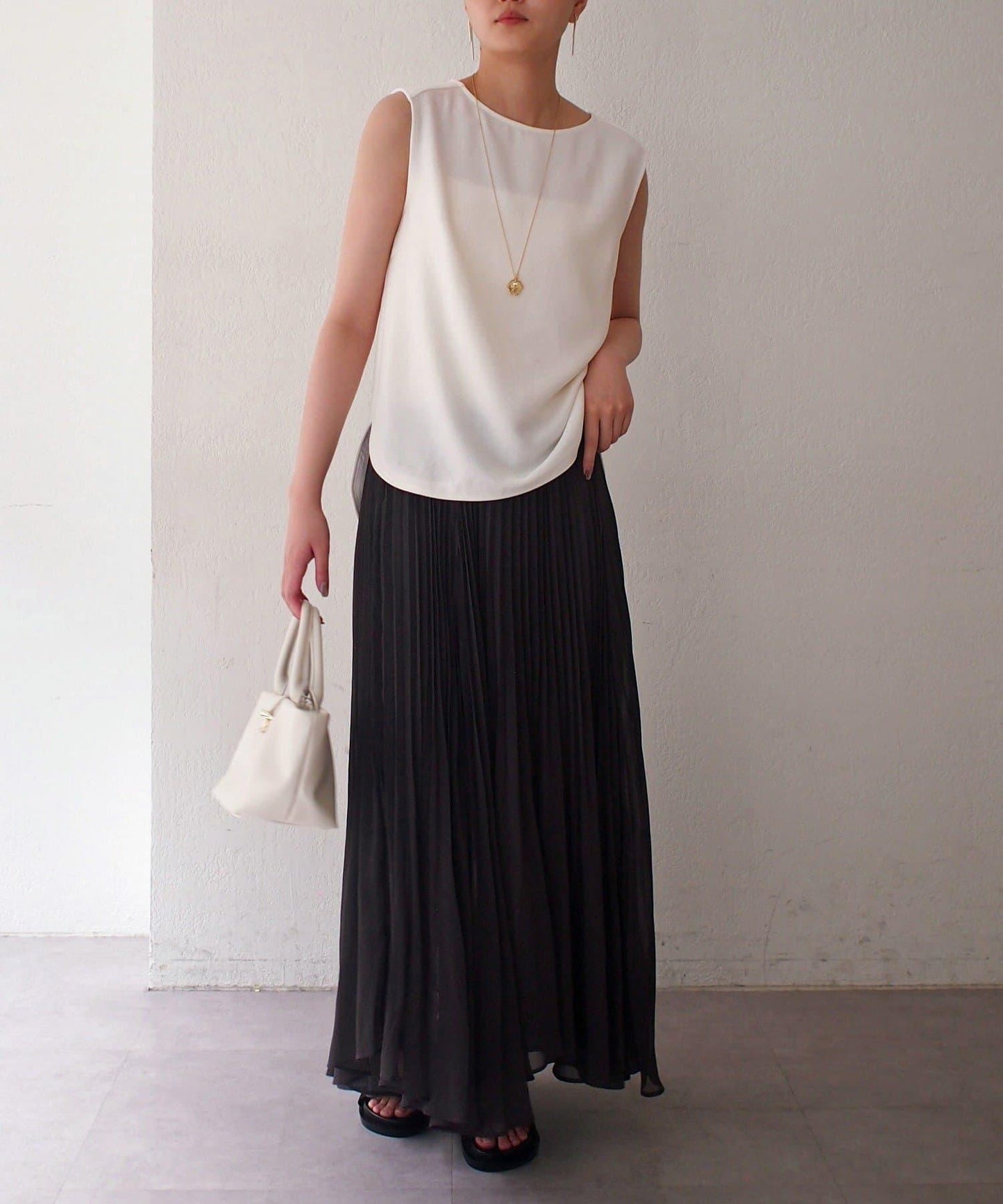 Loungedress 輕透褶皺半身裙