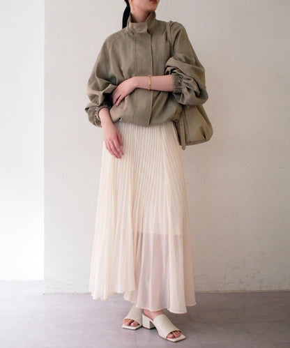Loungedress 輕透褶皺半身裙