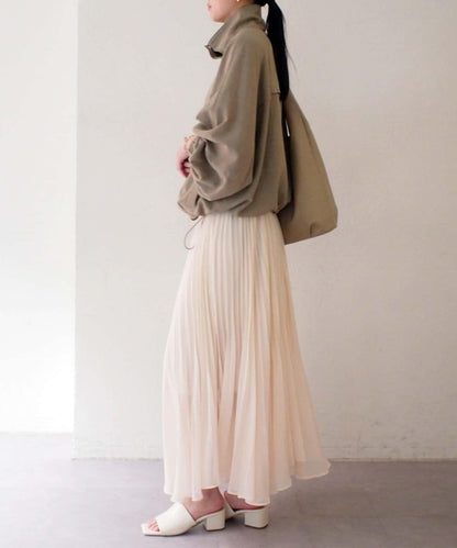 Loungedress 輕透褶皺半身裙