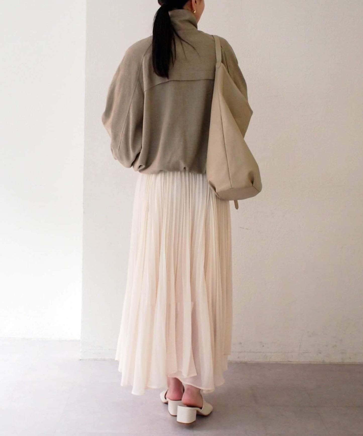 Loungedress 輕透褶皺半身裙