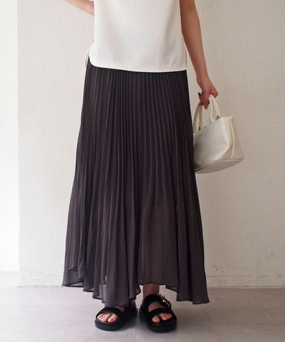 Loungedress 輕透褶皺半身裙
