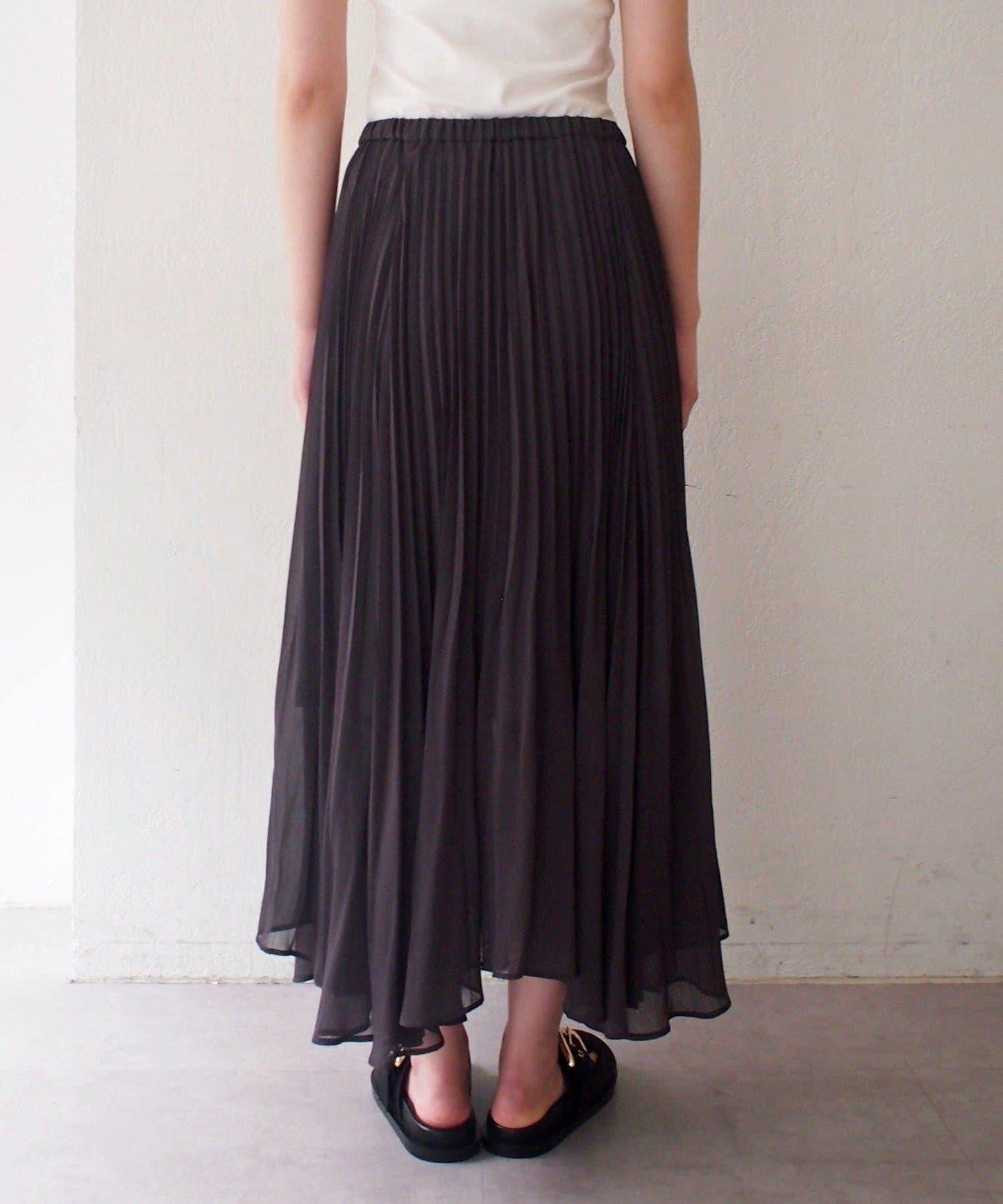 Loungedress 輕透褶皺半身裙