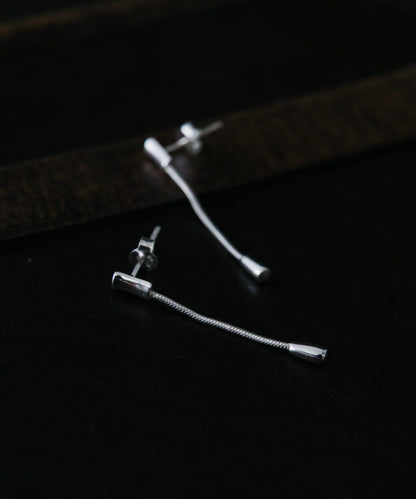 極簡棒鏈設計 金屬耳飾 SMELLY so’ minimal bar chain pierce