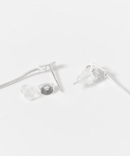 極簡棒鏈設計 金屬耳飾 SMELLY so’ minimal bar chain pierce