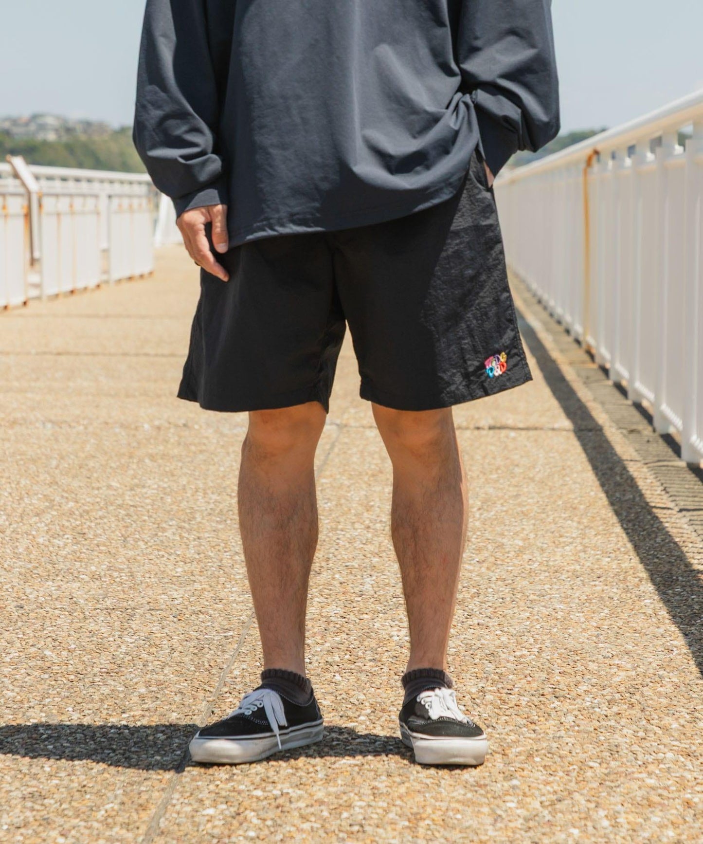 Wide Dad Graphic Shorts with Hatch 休閒短褲