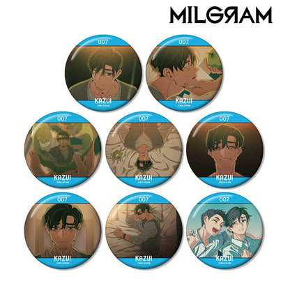 MILGRAM（彌爾葛拉姆） カズイ MV 缶バッジ カモフラージュ 全套盒裝8包入