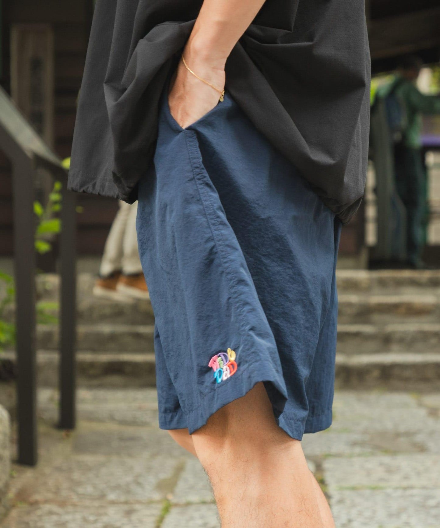 Wide Dad Graphic Shorts with Hatch 休閒短褲