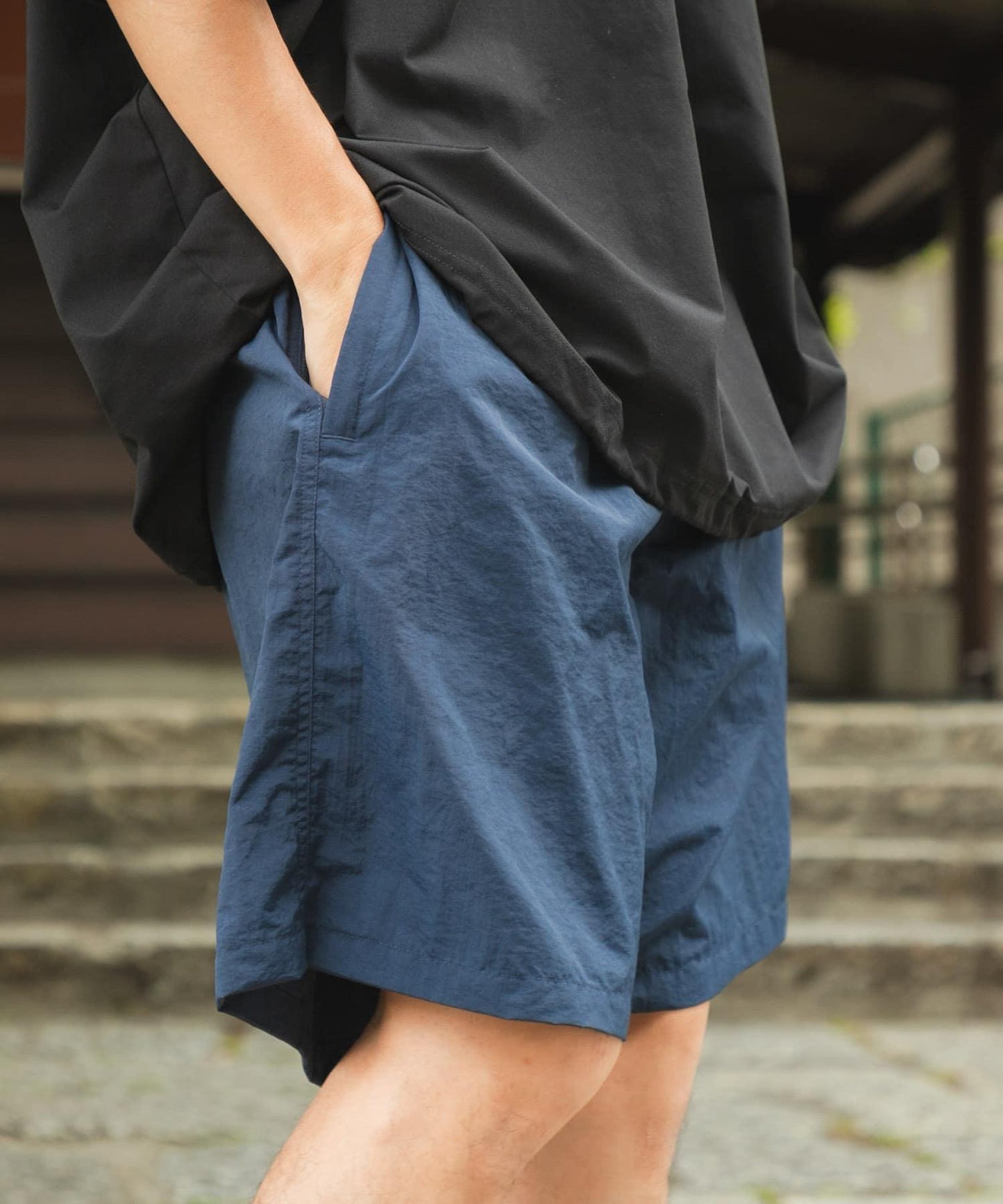 Wide Dad Graphic Shorts with Hatch 休閒短褲