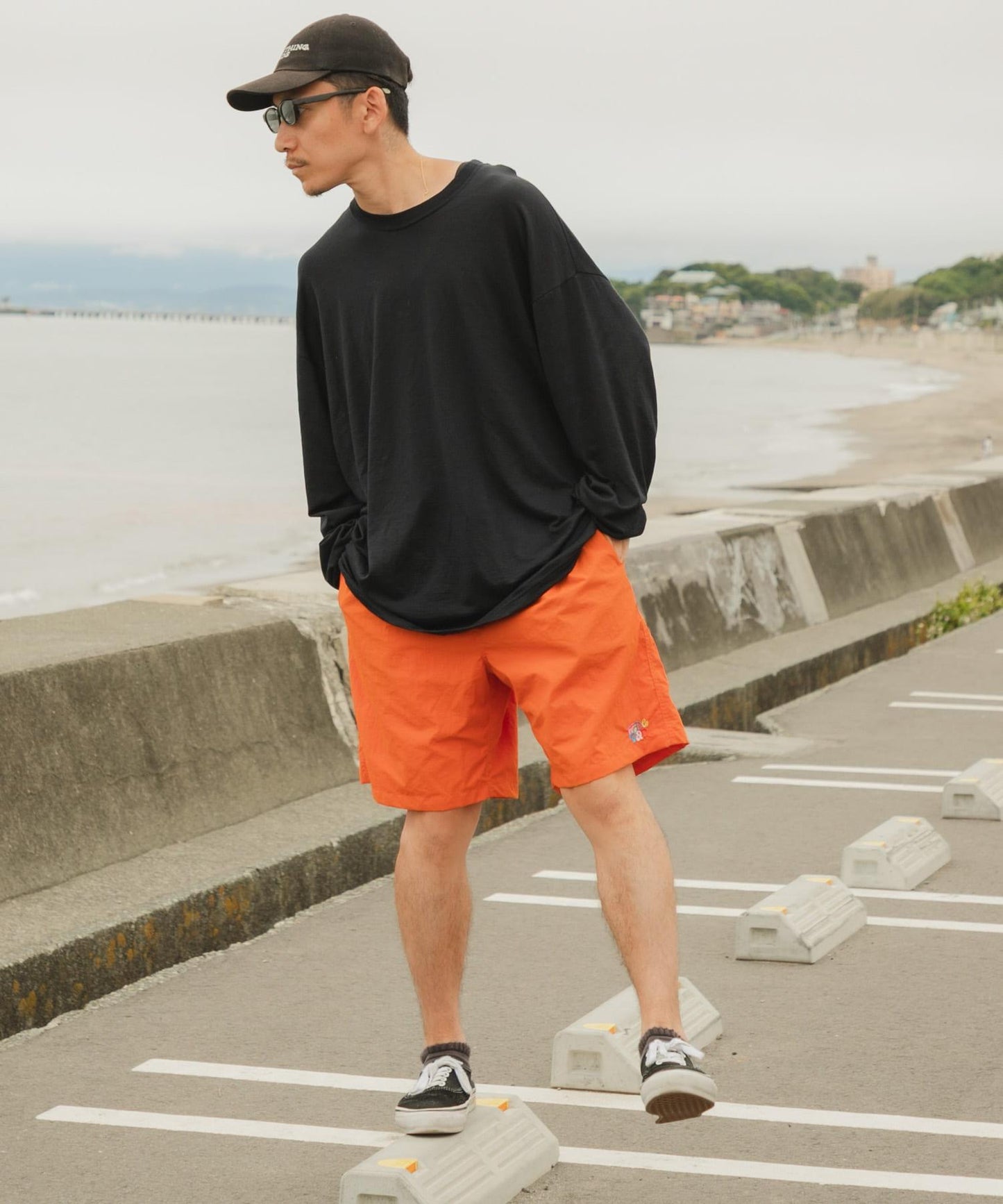 Wide Dad Graphic Shorts with Hatch 休閒短褲