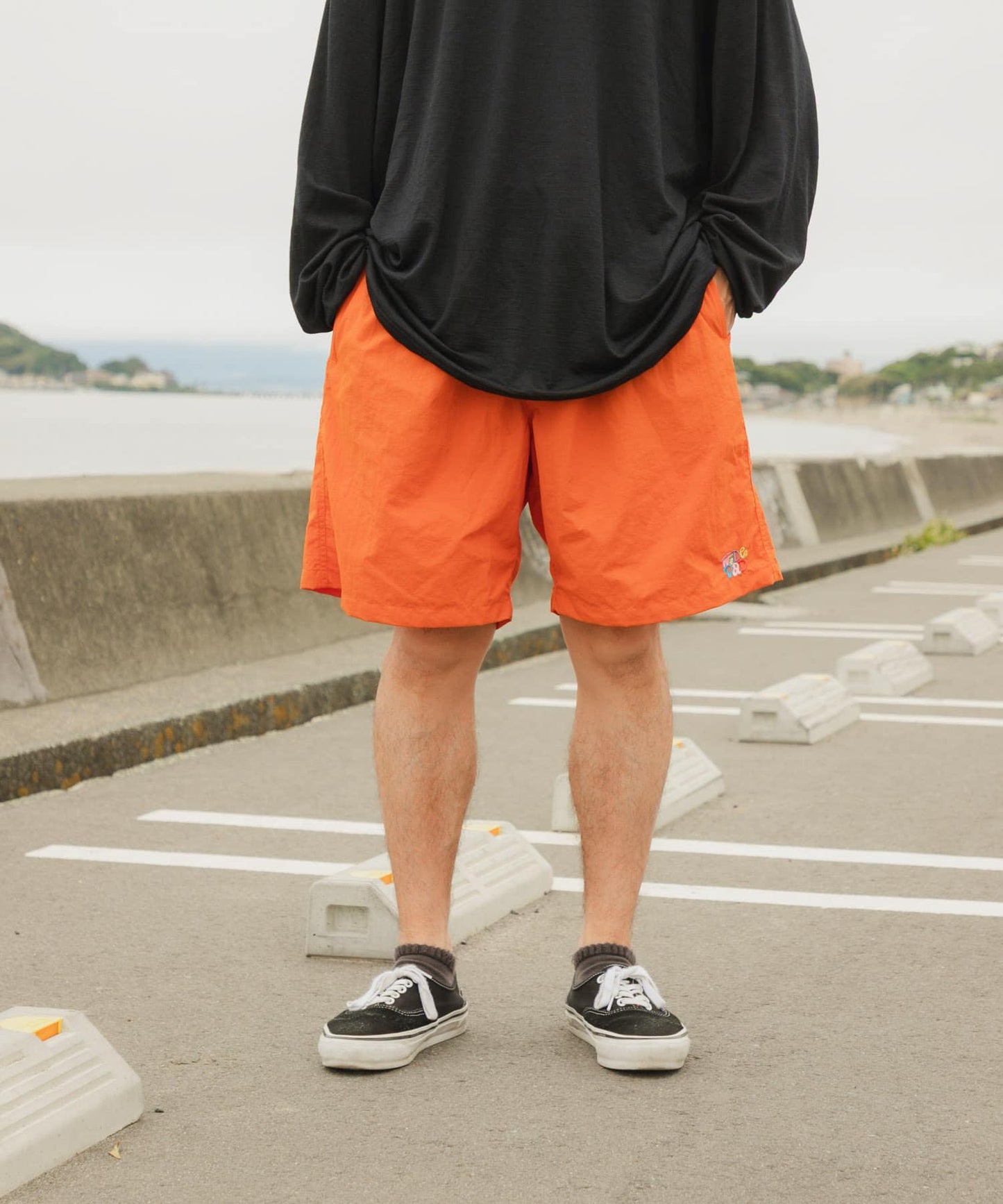 Wide Dad Graphic Shorts with Hatch 休閒短褲