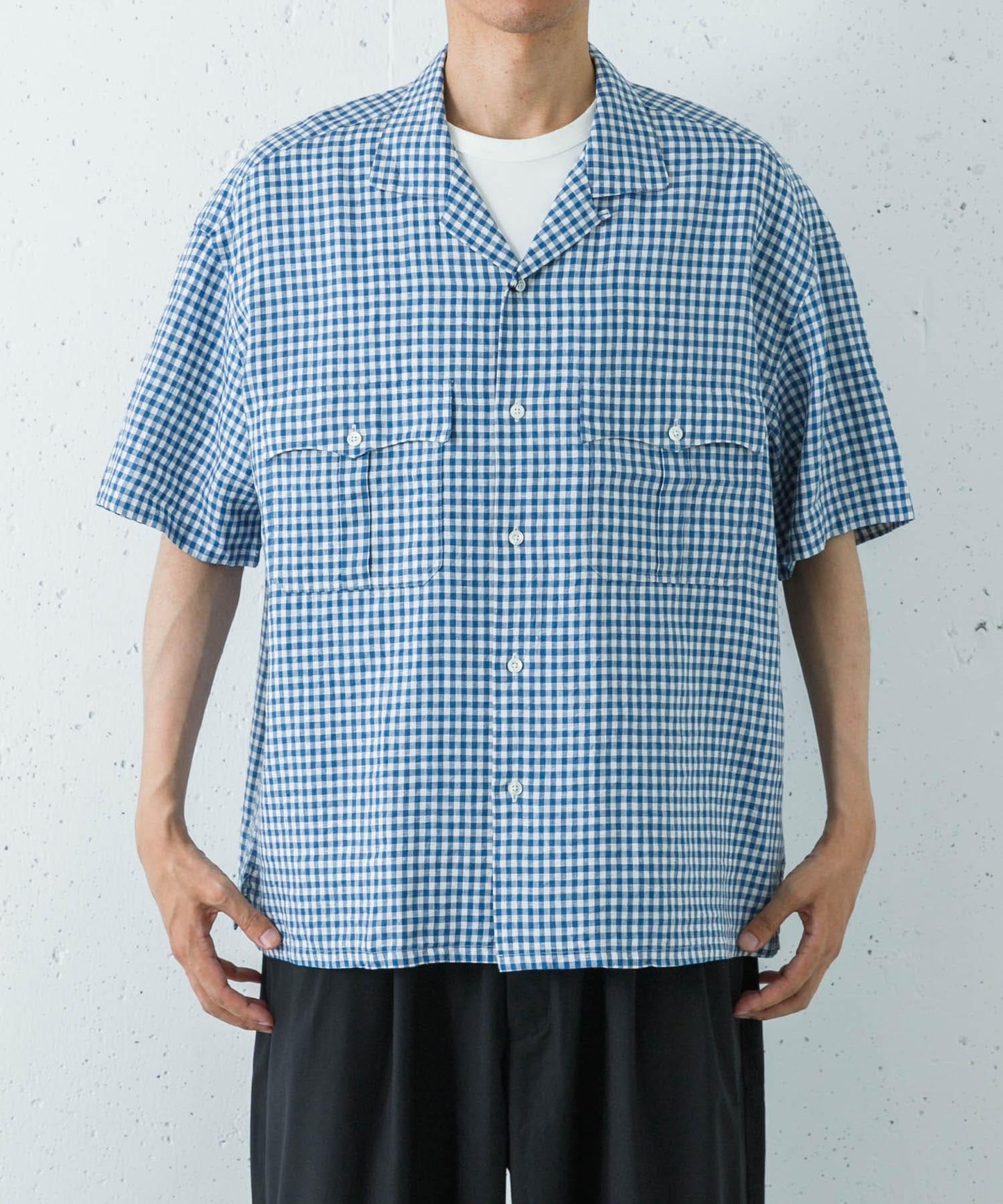 亞麻 GINGHAM CHECK 圖案襯衫