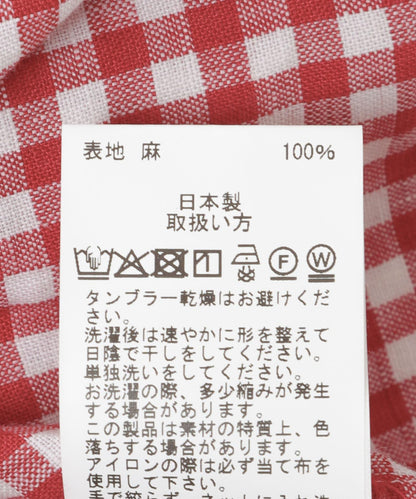 亞麻 GINGHAM CHECK 圖案襯衫