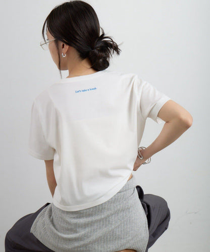 後背Logo刺繡合身T恤 網絡