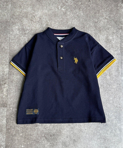 U.S. POLO ASSN. 兒童珠地亨利領T恤