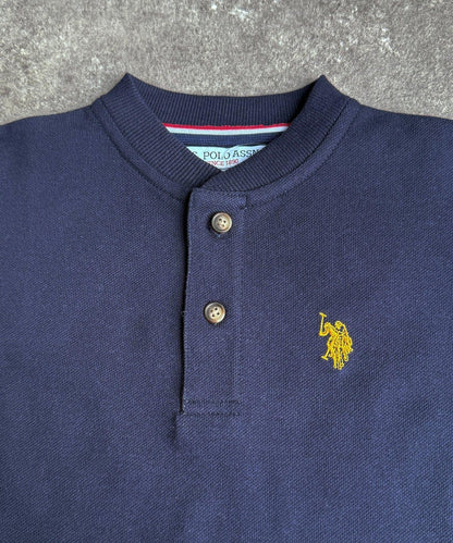U.S. POLO ASSN. 兒童珠地亨利領T恤