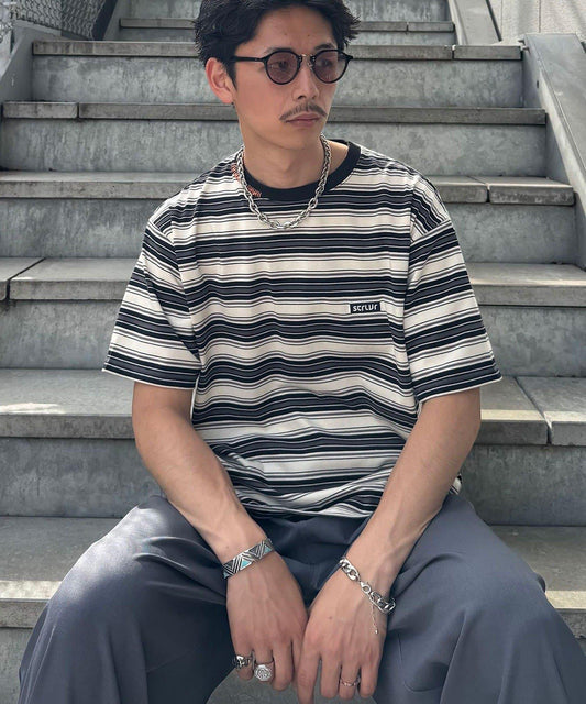 多色條紋T恤