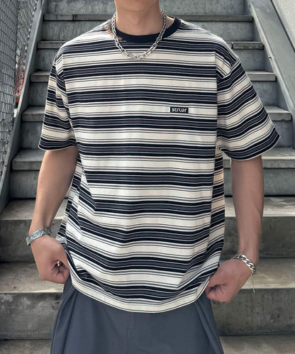 多色條紋T恤
