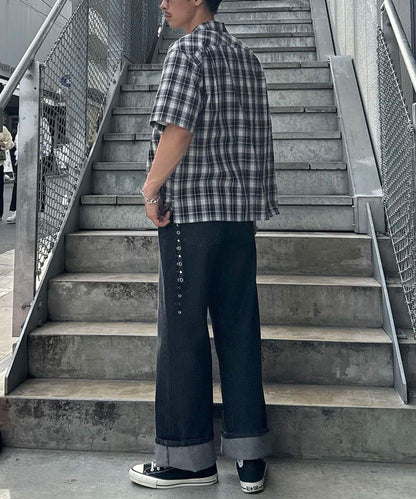 Ciaopanic 鉚釘紐扣格紋襯衫