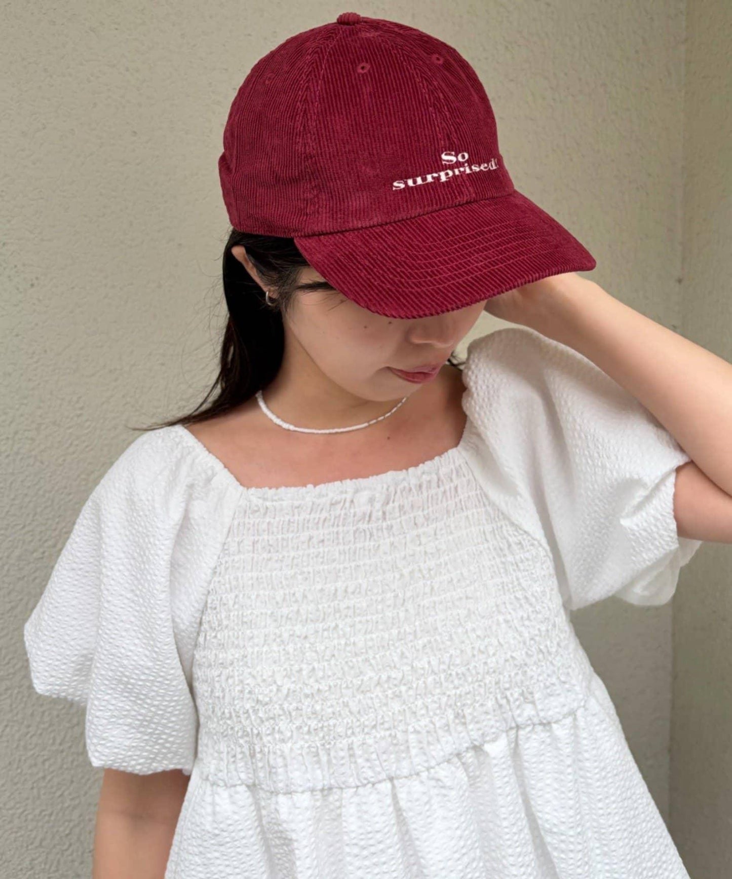 Kastane B 刺繡燈芯絨棒球帽
