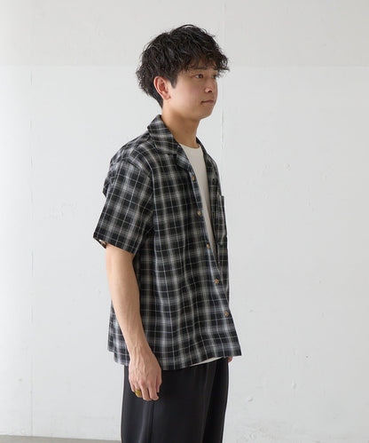 Kastane 男女同款 BM 格紋開襟襯衫