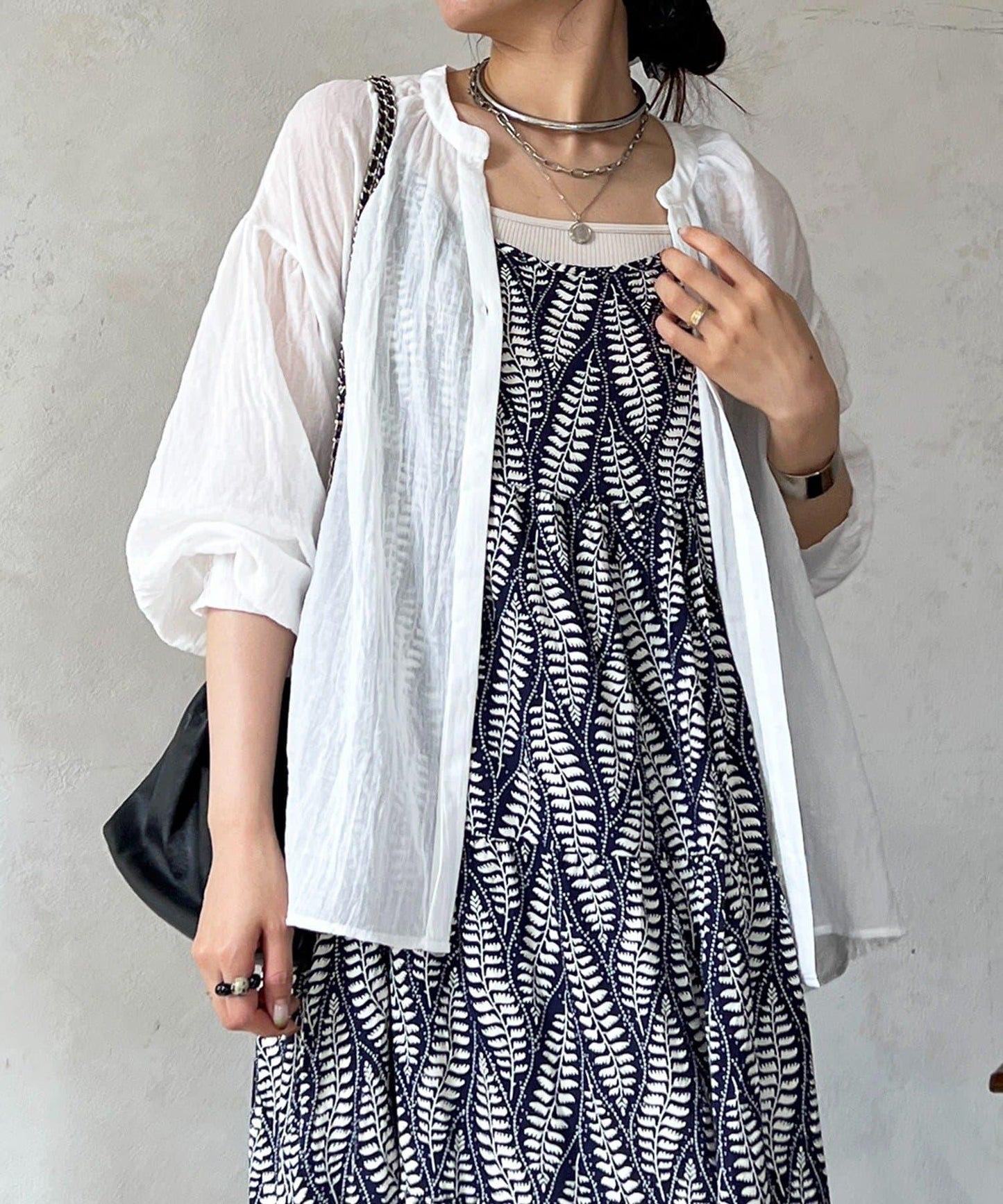 V領單扣襯衫