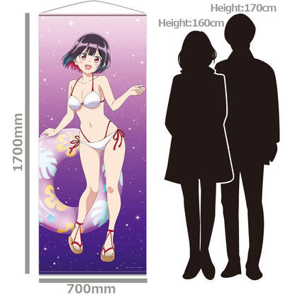 ばっどがーる 等身大掛軸 優谷優 水著ver. 描き下ろし