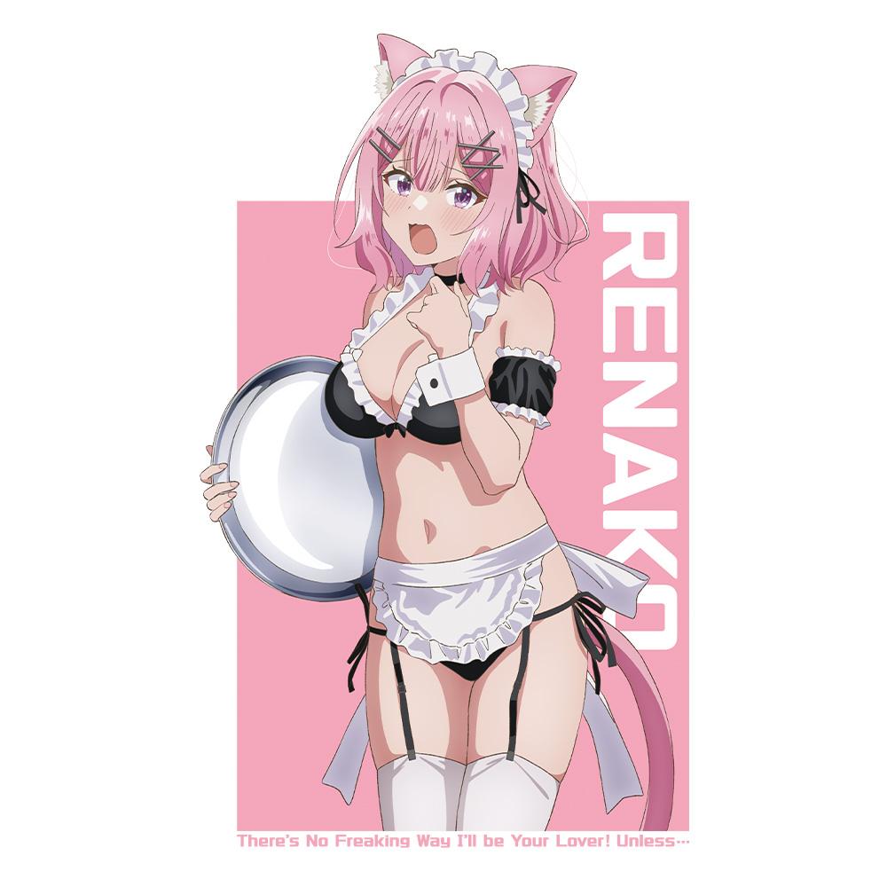 わたしが戀人になれるわけないじゃん、ムリムリ!（※ムリじゃなかった!?）（我怎麼可能成為你的戀人，不可能不可能！（※不是不可能!?）） 甘織れな子 貓耳水著メイドver. 插畫款 T恤 L款