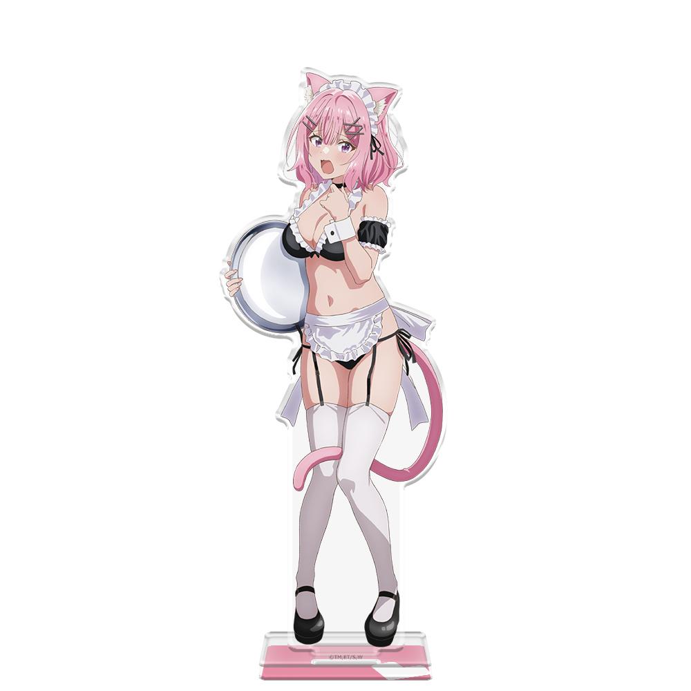 わたしが戀人になれるわけないじゃん、ムリムリ!（※ムリじゃなかった!?）（我怎麼可能成為戀人嘛，不可能不可能！（※居然不是不可能！？）） 甘織れな子 亞克力角色立牌 貓耳泳裝女僕ver. 新繪