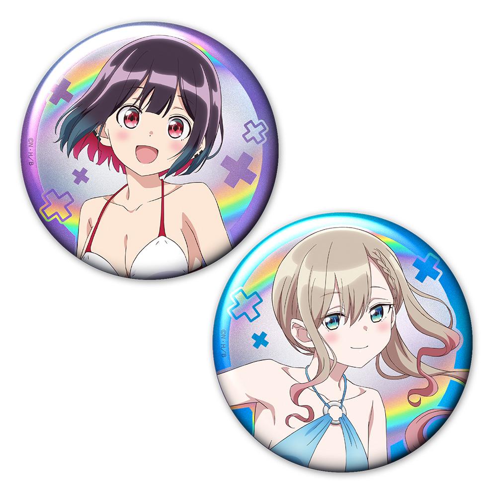 ばっどがーる ホログラム徽章2個套組 優&涼 泳裝ver. 描き下ろし款