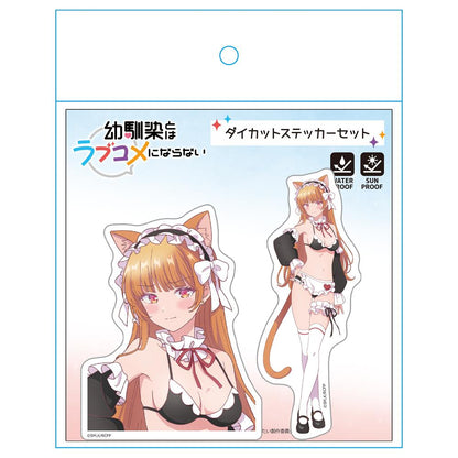 幼馴染とはラブコメにならない（青梅竹馬怎麼會變成戀愛喜劇） 火威燈 異形貼紙套裝 貓耳水著メイドver. 全新繪製