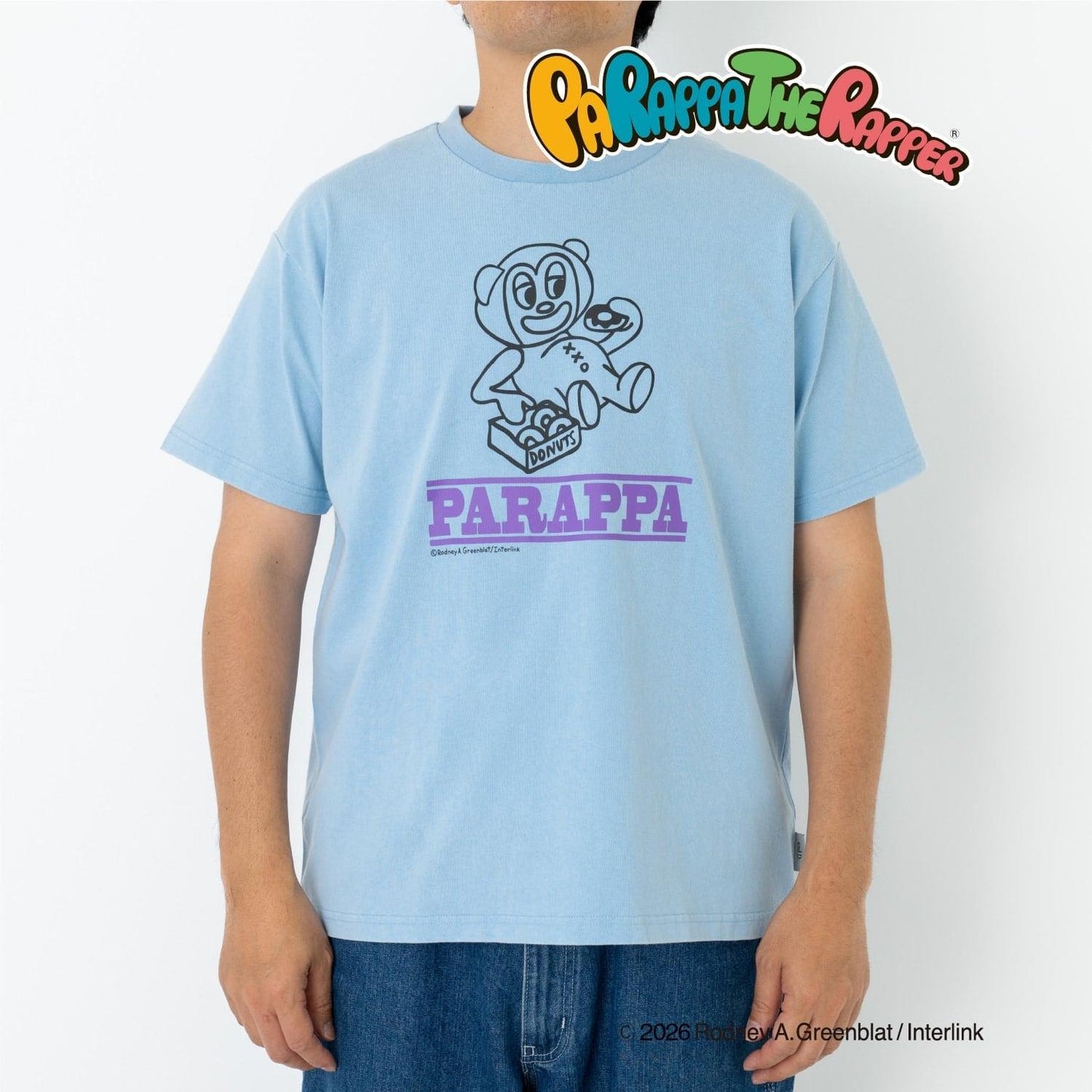 パラッパラッパー 屬於 IP 商品，但該商品沒有明確 **系列名** 與 **角色名**，因此按規則保留作品名並補充官方中文名，其餘按普通屬性描述處理。 輸出如下： パラッパラッパー（帕拉帕拉帕） 親子款 配色LOGO 寬鬆短袖T