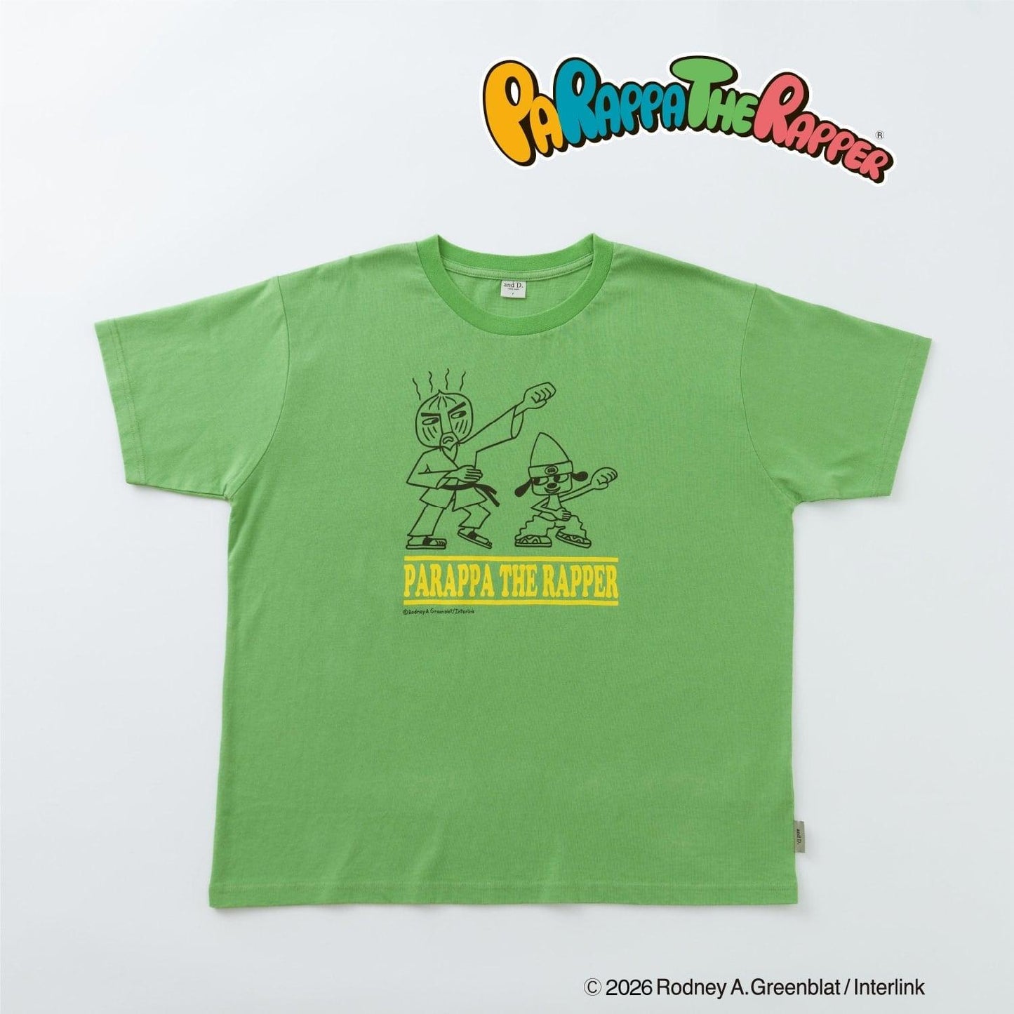 パラッパラッパー 屬於 IP 商品，但該商品沒有明確 **系列名** 與 **角色名**，因此按規則保留作品名並補充官方中文名，其餘按普通屬性描述處理。 輸出如下： パラッパラッパー（帕拉帕拉帕） 親子款 配色LOGO 寬鬆短袖T