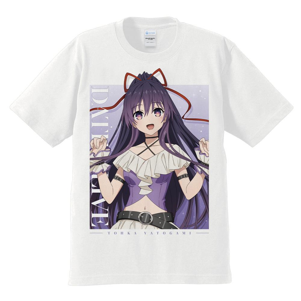 《約會大作戰》（約會大作戰） 夜刀神十香 Tシャツ 全新繪製 ゴシックパンク ホワイトver.