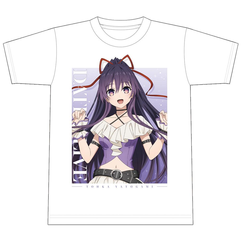 《約會大作戰》（約會大作戰） 夜刀神十香 新繪 哥特朋克 白色 L尺碼 T恤