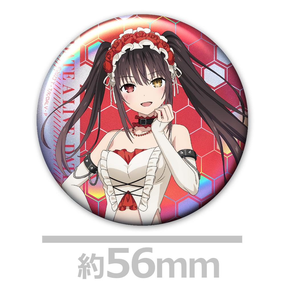《約會大作戰》（約會大作戰） Hologram缶バッジ 2個套裝 時崎狂三 徽章 ゴシックパンク White ver. 繪製款