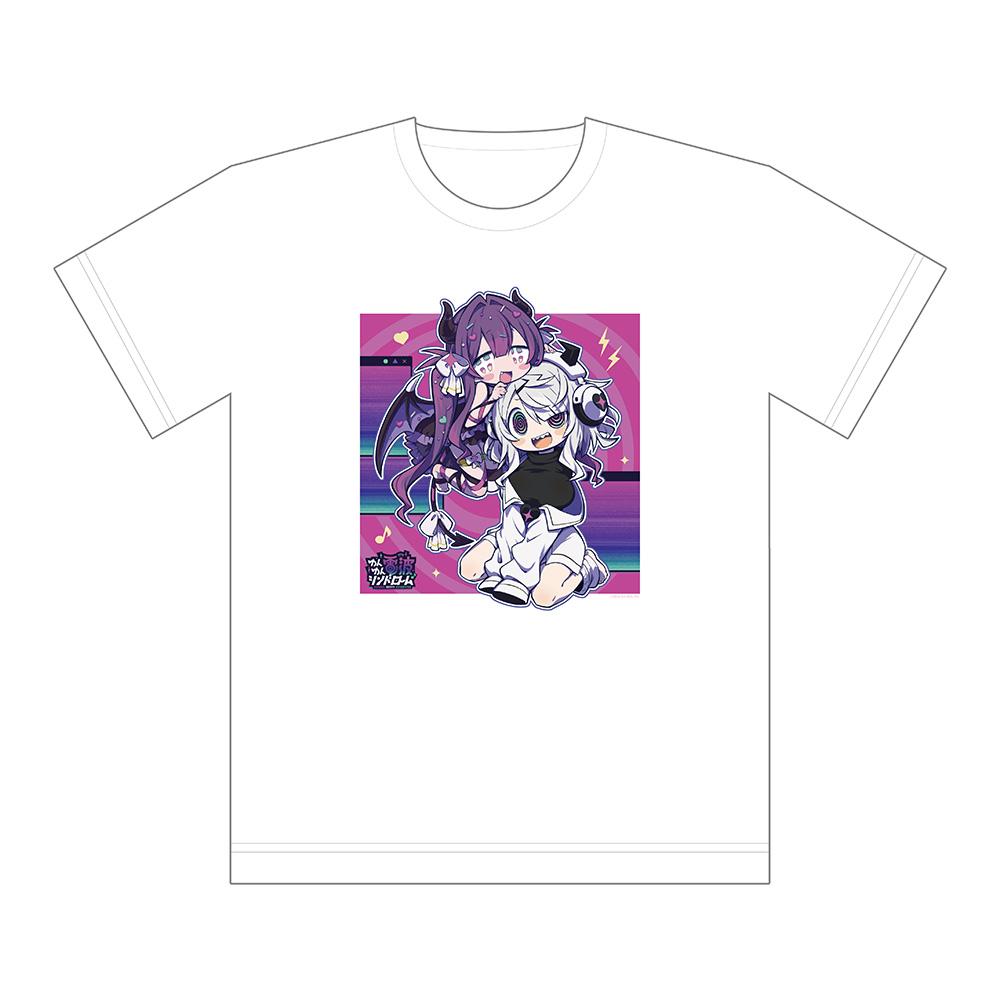 ゆんゆん電波シンドローム（YunYun電波症候群） 系列 M號 Qちゃん&ゆんゆん 釋出繪製圖案 T恤