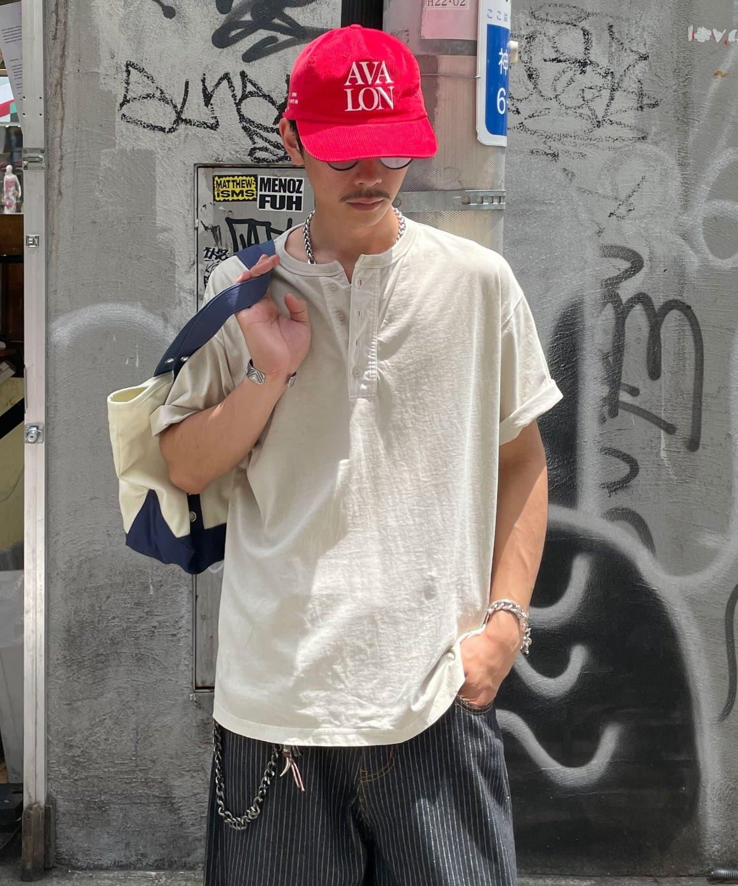 復古風亨利領T恤
