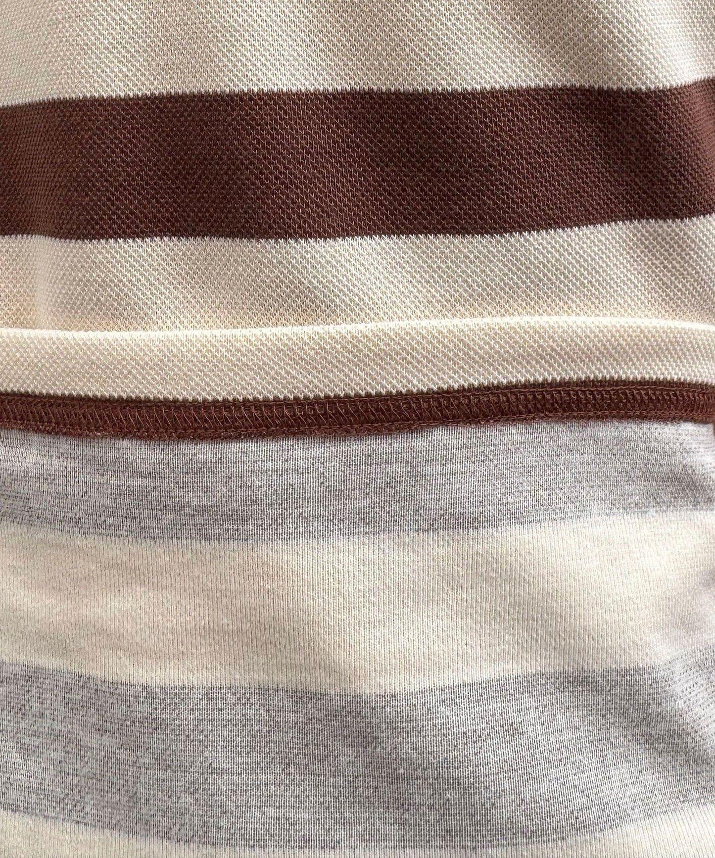 條紋開領POLO衫