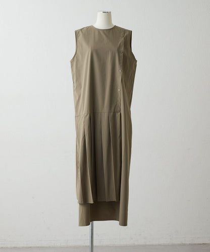 SUM1 STYLE 無袖大褶設計連衣裙