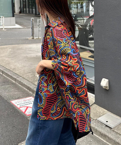 S.G 迷幻圖案短袖襯衫