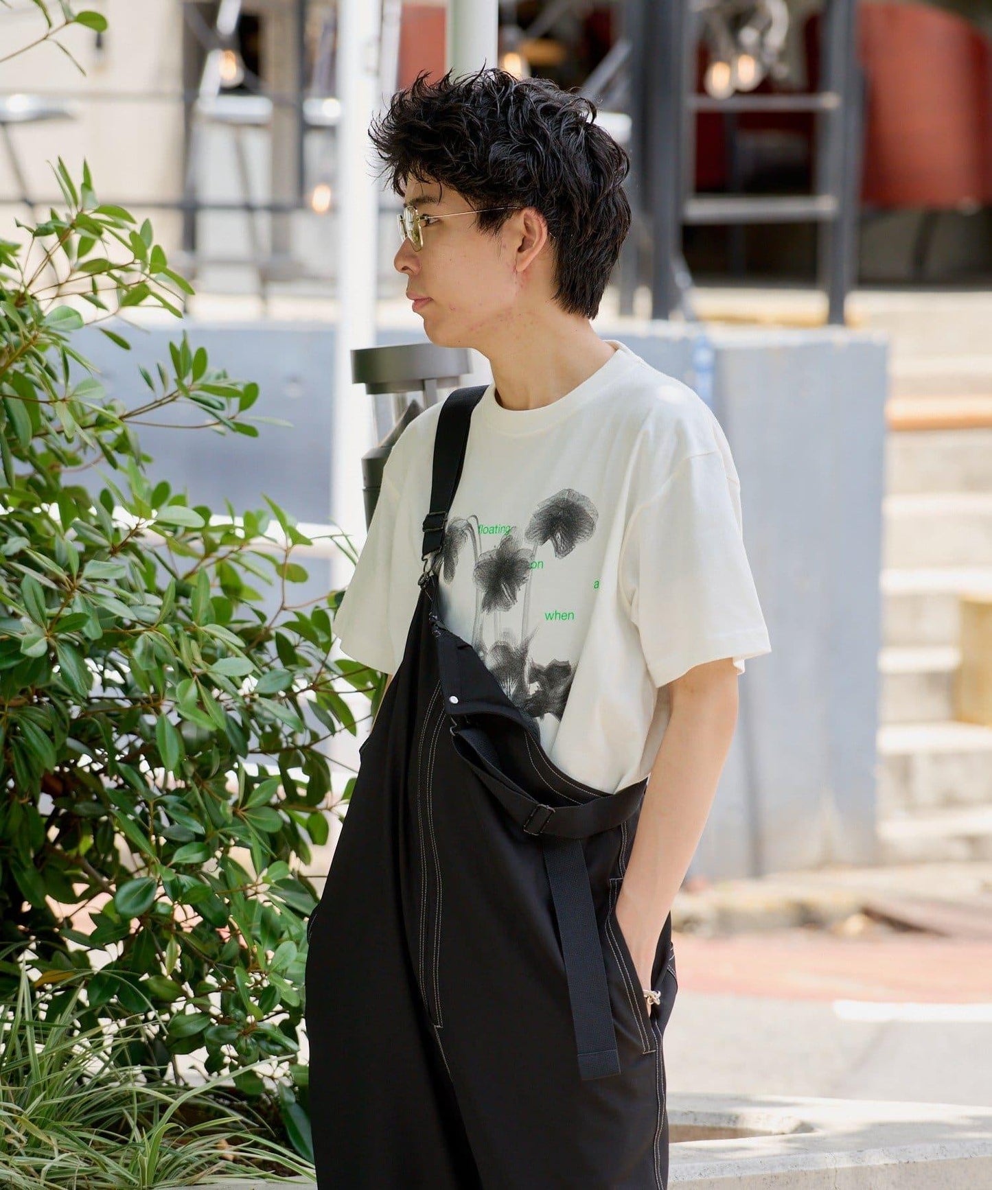 WHIMSIC 浮空氣絲網印花T恤