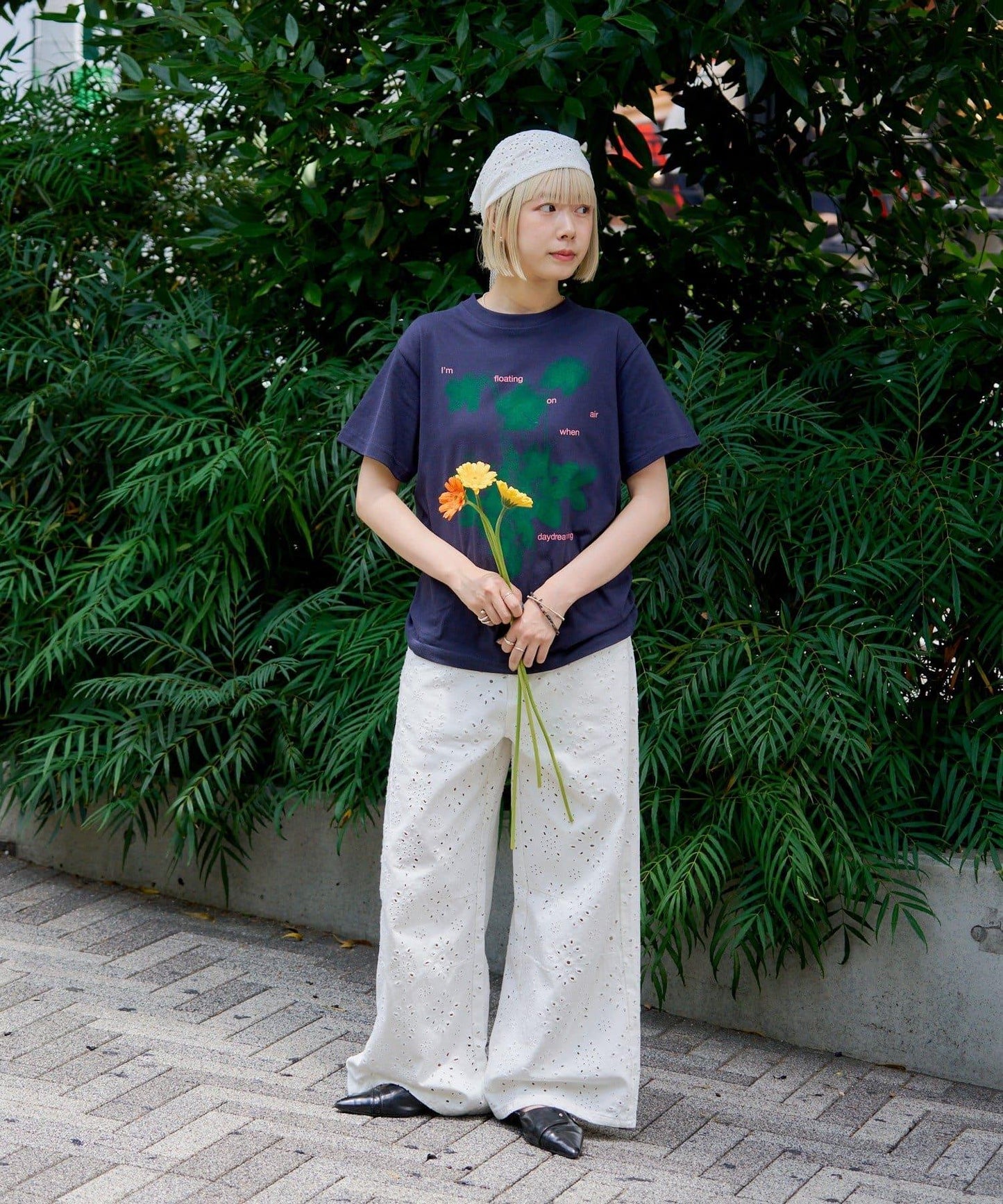 WHIMSIC 浮空氣絲網印花T恤