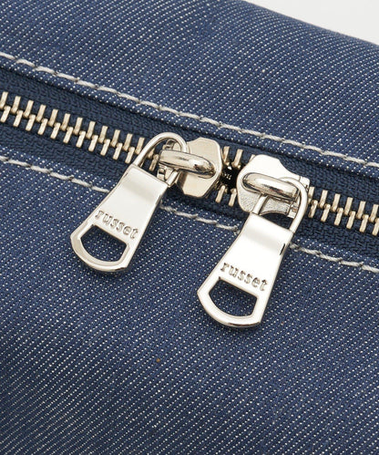 刺繡字母組合 兩用 丹寧材質 迷你波士頓包